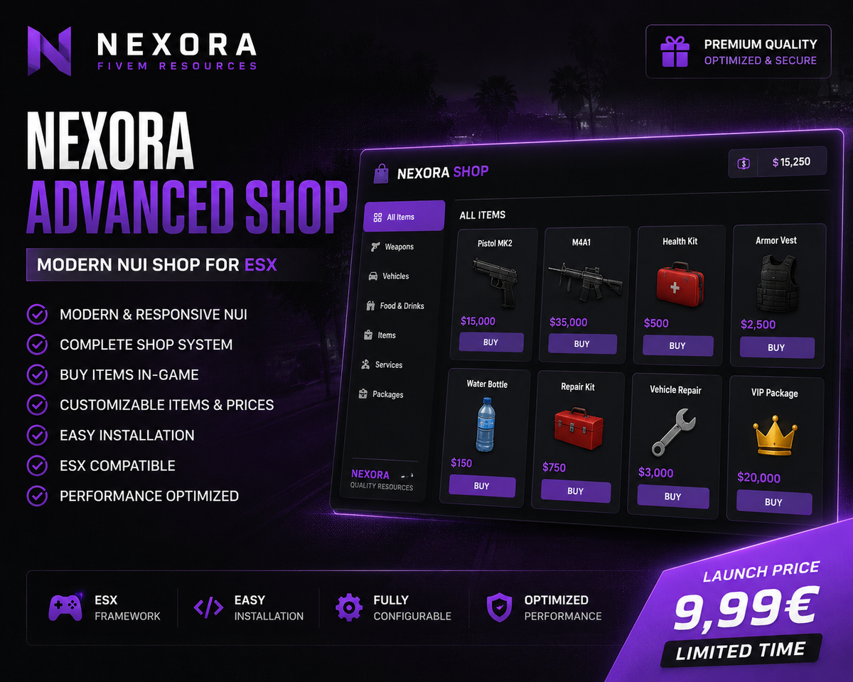 Sensity NUI Shop — ESX