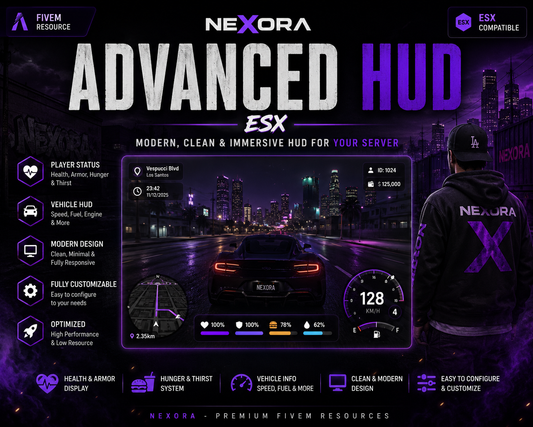 NEXORA Advanced HUD — ESX